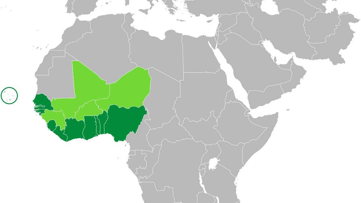 ЭКОВАС на карте Африки