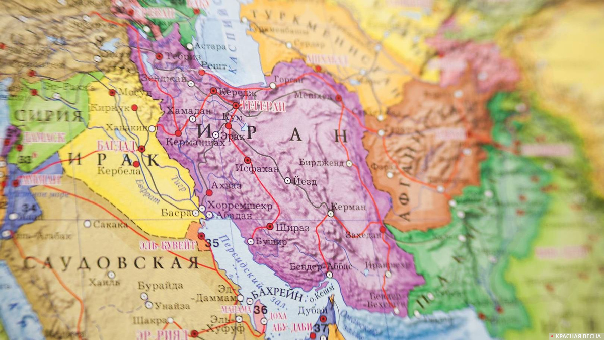 Иран и Саудовская Аравия на карте