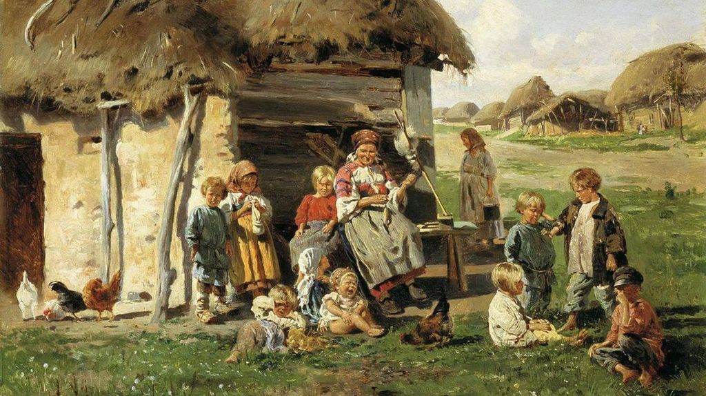 Константин Маковский. Крестьянские дети. 1890