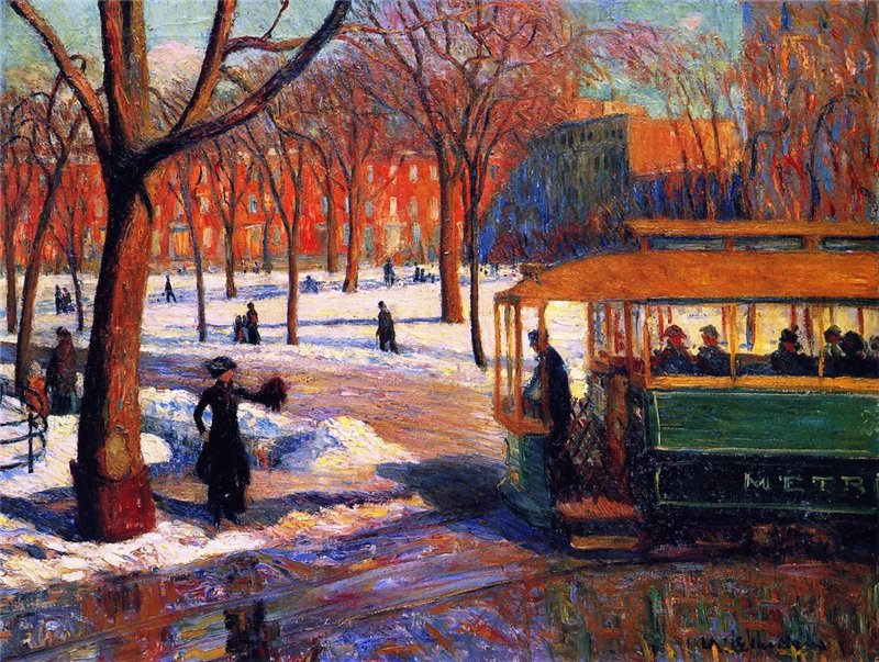 William James Glackens The Green Car. 1910