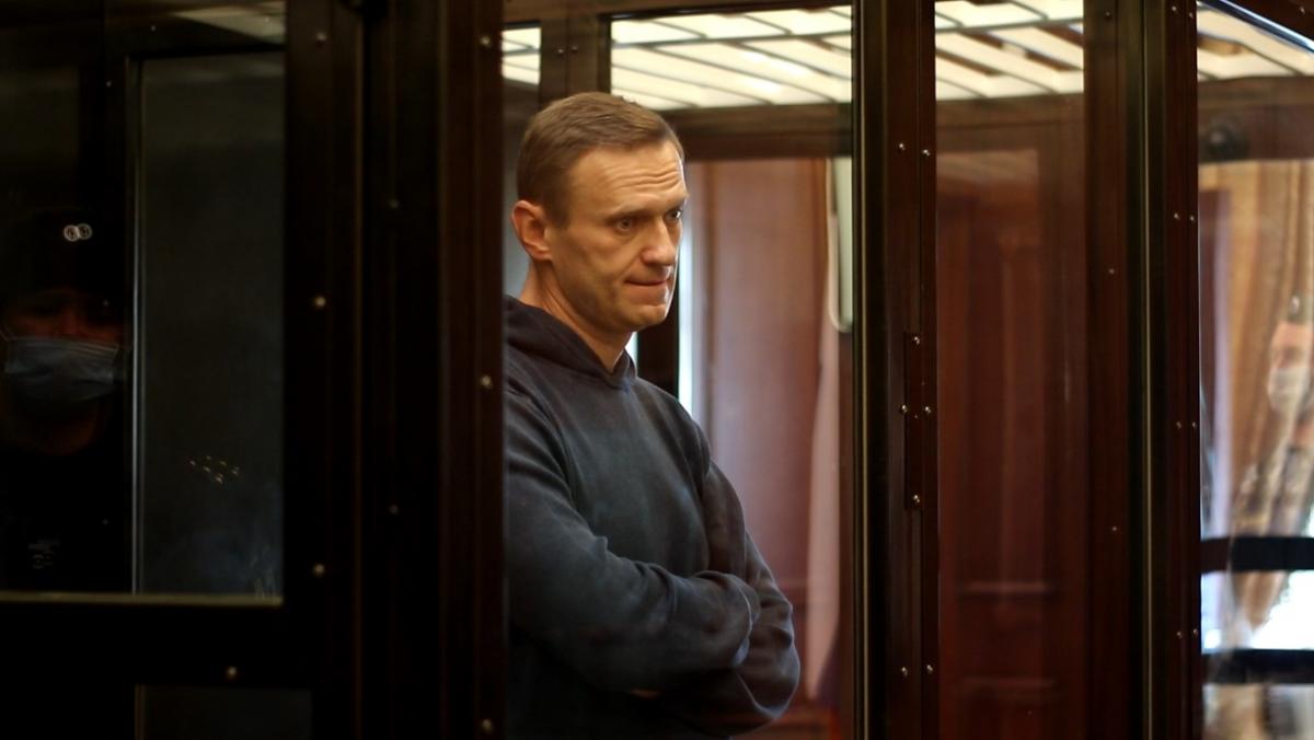 Навальный в зале Симоновского суда. 2 февраля 2021 года