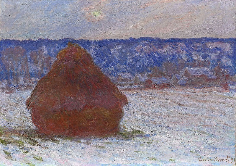 Клод Моне. Стог пшеницы (эффект снега, пасмурный день). 1890-1891