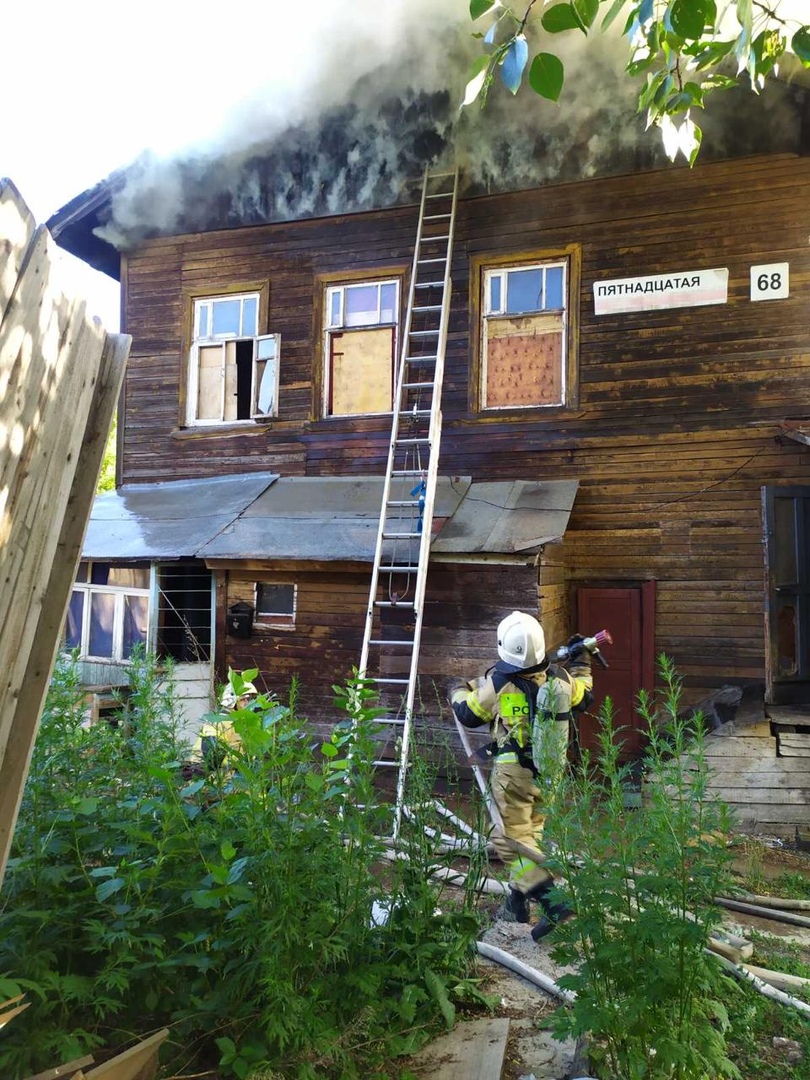 Пожар в многоквартирном доме города Ижевска