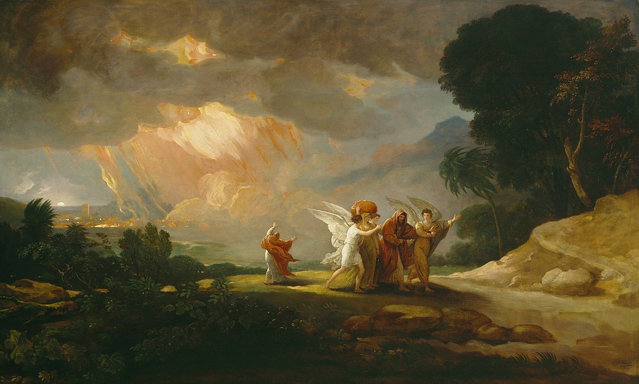 Benjamin West. Бегство Лота из Содома. 1810