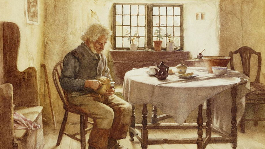 Уолтер Лэнгли. Еда бедняка. 1891