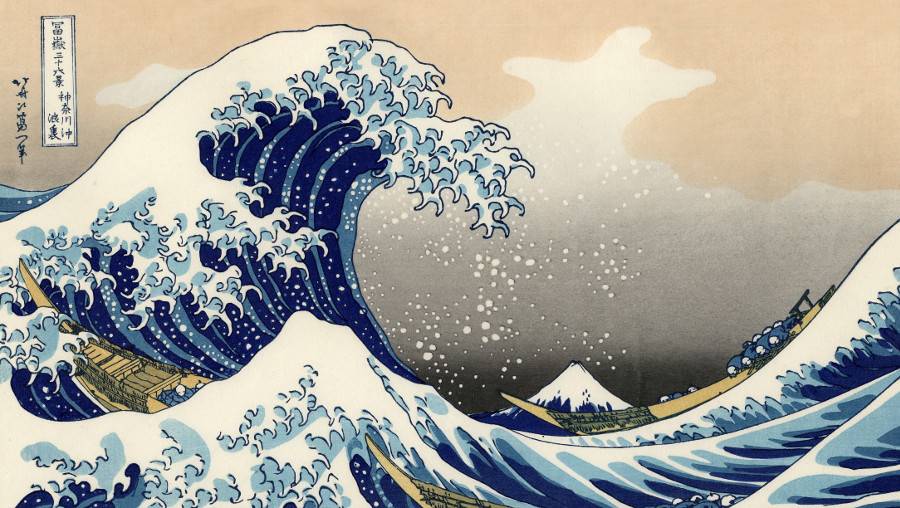 Кацусика Хокусай. Большая волна в Канагаве(фрагмент). 1823—1831