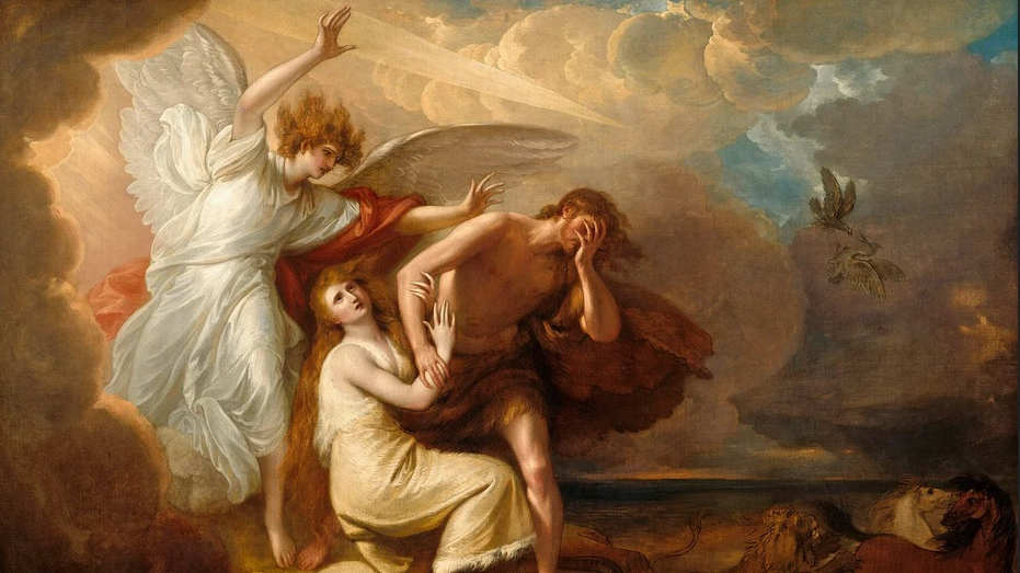 Бенджамин Вест. Изгнание Адама и Евы из Рая. 1791