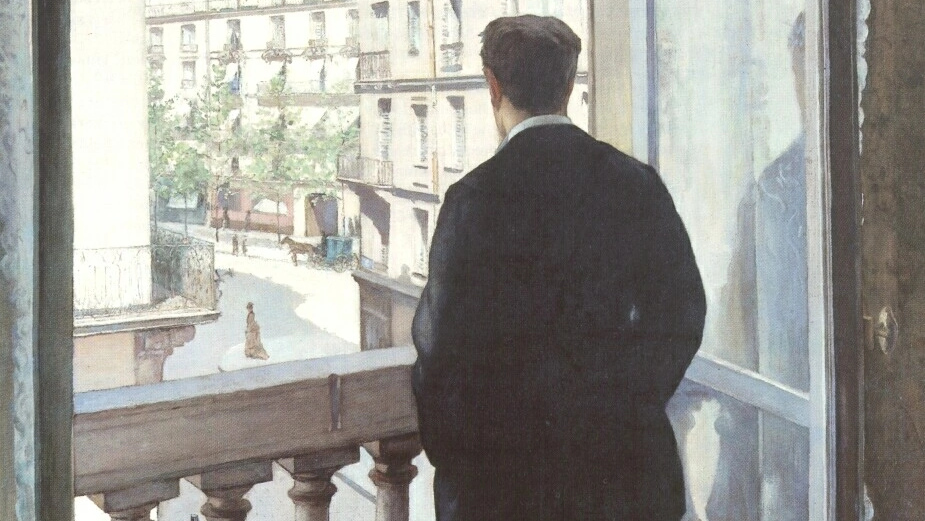 Гюстав Кайботт. Молодой мужчина у окна (фрагмент). 1875