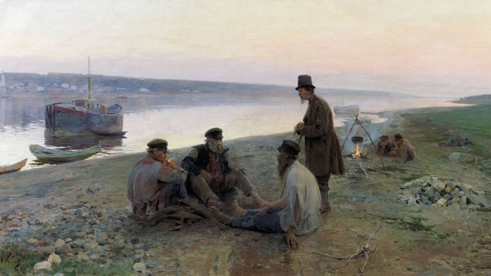 Корин Алексей. Бурлаки. 1897.