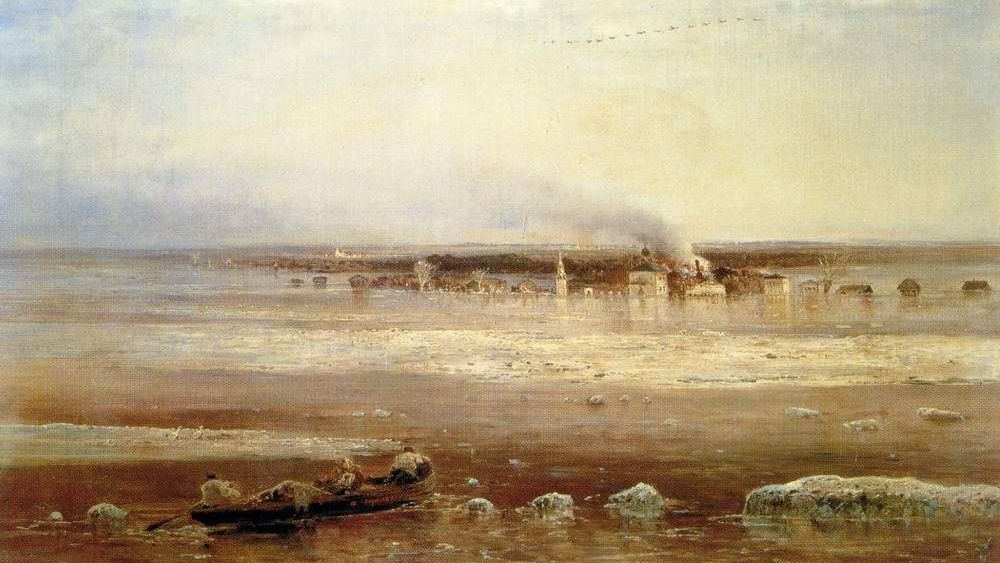 А. Саврасов. Разлив Волги под Ярославлем. 1871