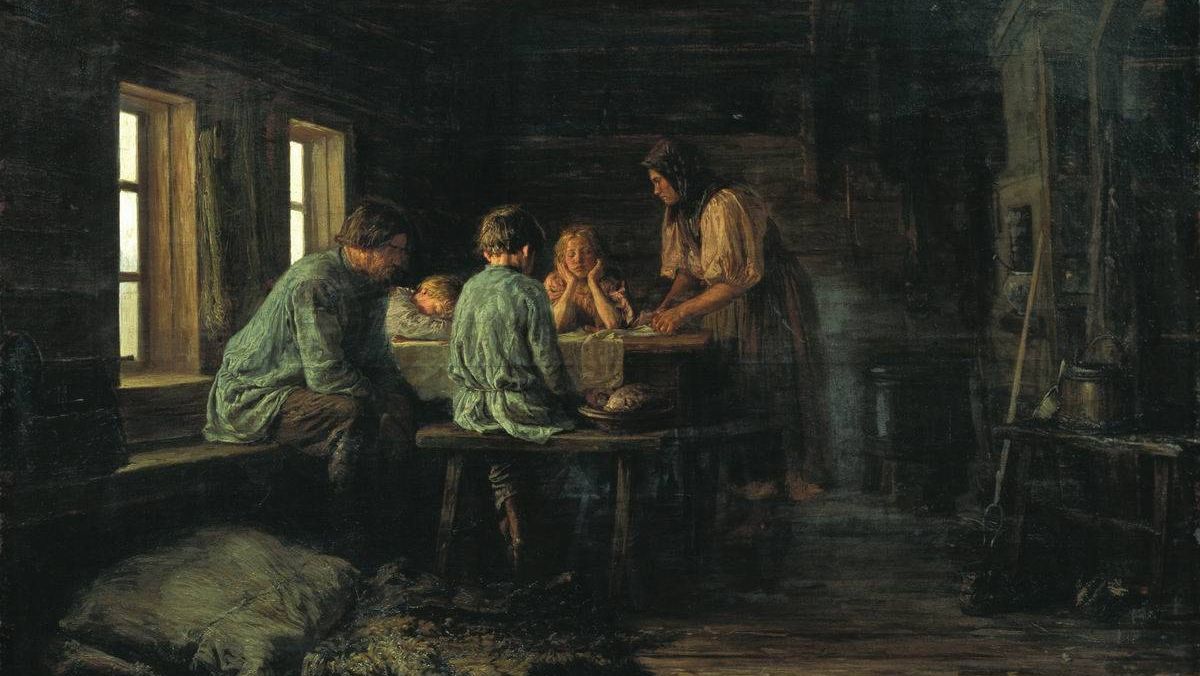 Василий Максимов. Бедный ужин. 1879