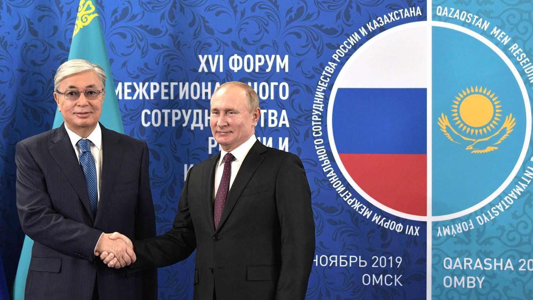 Владимир Путин с президентом Казахстана Касым-Жомартом Токаевым
