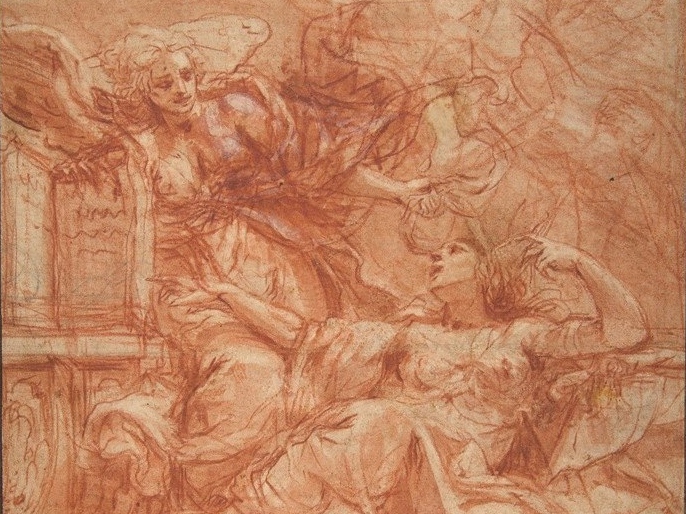 Козимо Уливелли. Истина снимает шоры с глаз Невежества (фрагмент). XVII век