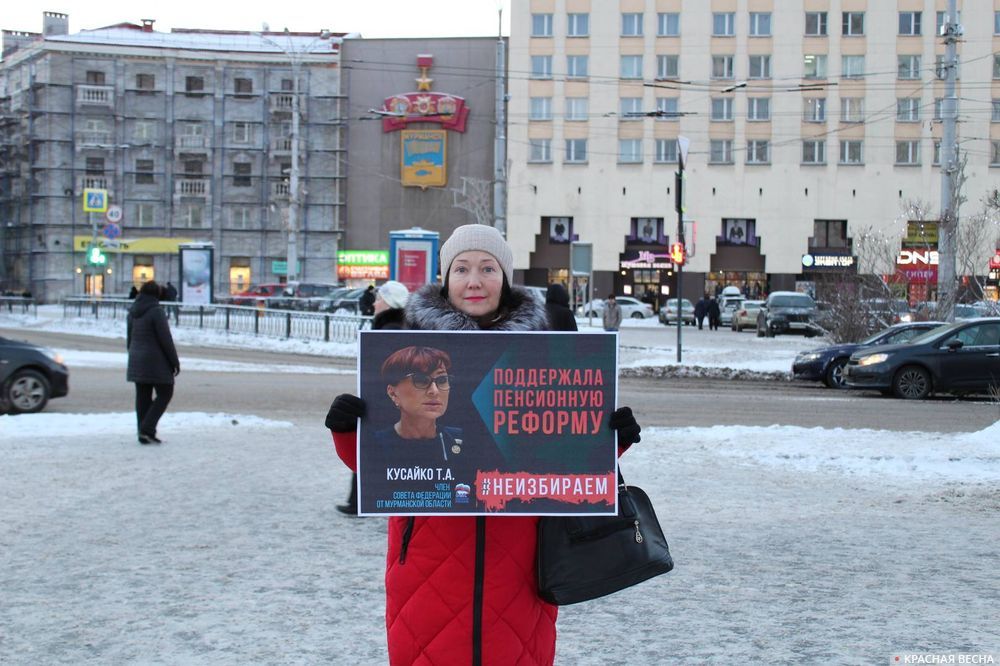 Пикет #Неизбираем. Мурманск