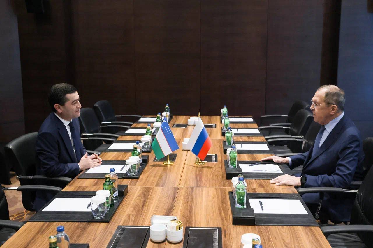 Переговоры глав МИД России Сергея Лаврова и Узбекистана Бахтиера Саидова