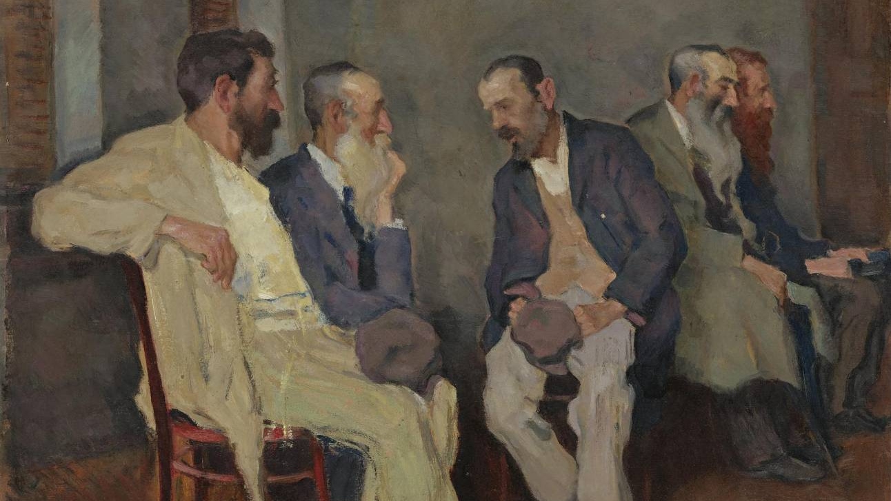 Арнольд Лаховский, Разговор (фрагмент). 1935