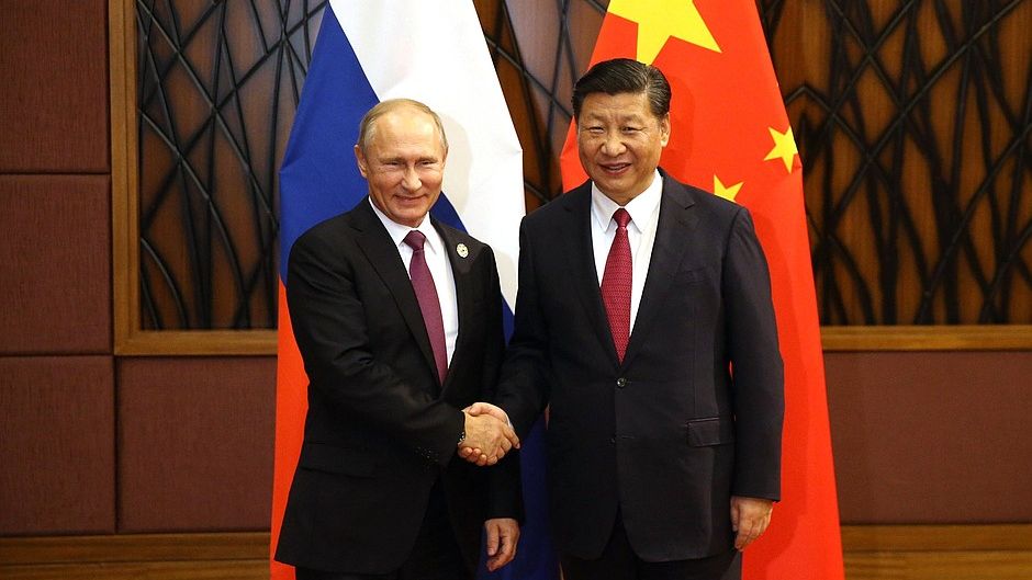 Президент России Владимир Путин и Председатель Китайской Народной Республики Си Цзиньпин