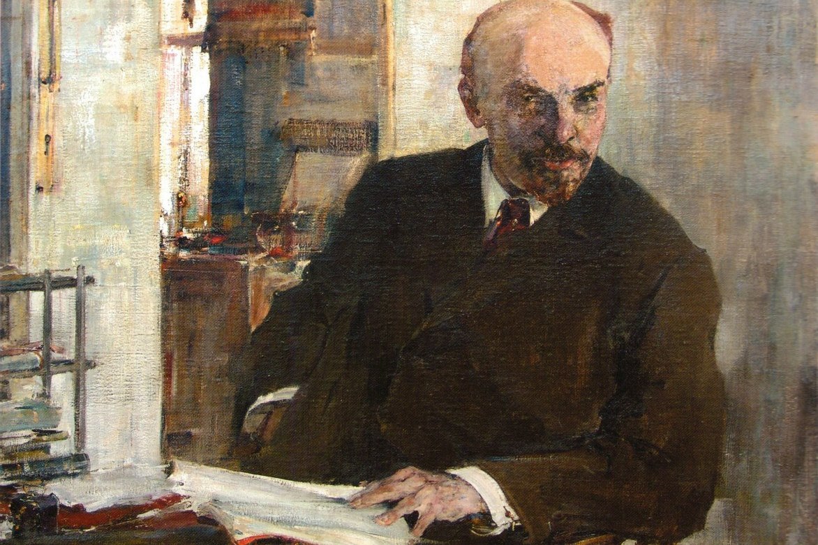 Николай Фешин. Портрет В. И. Ленина (фрагмент). 1918