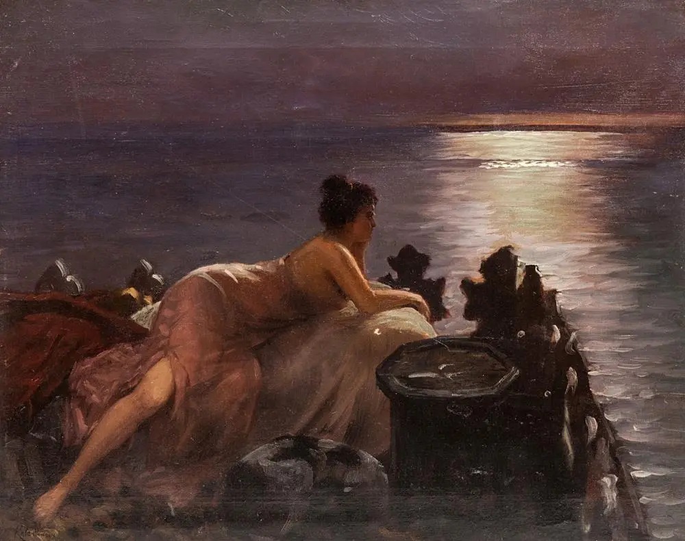 Вильгельм Котарбинский. Женщина, глядящая на море. 1890-е