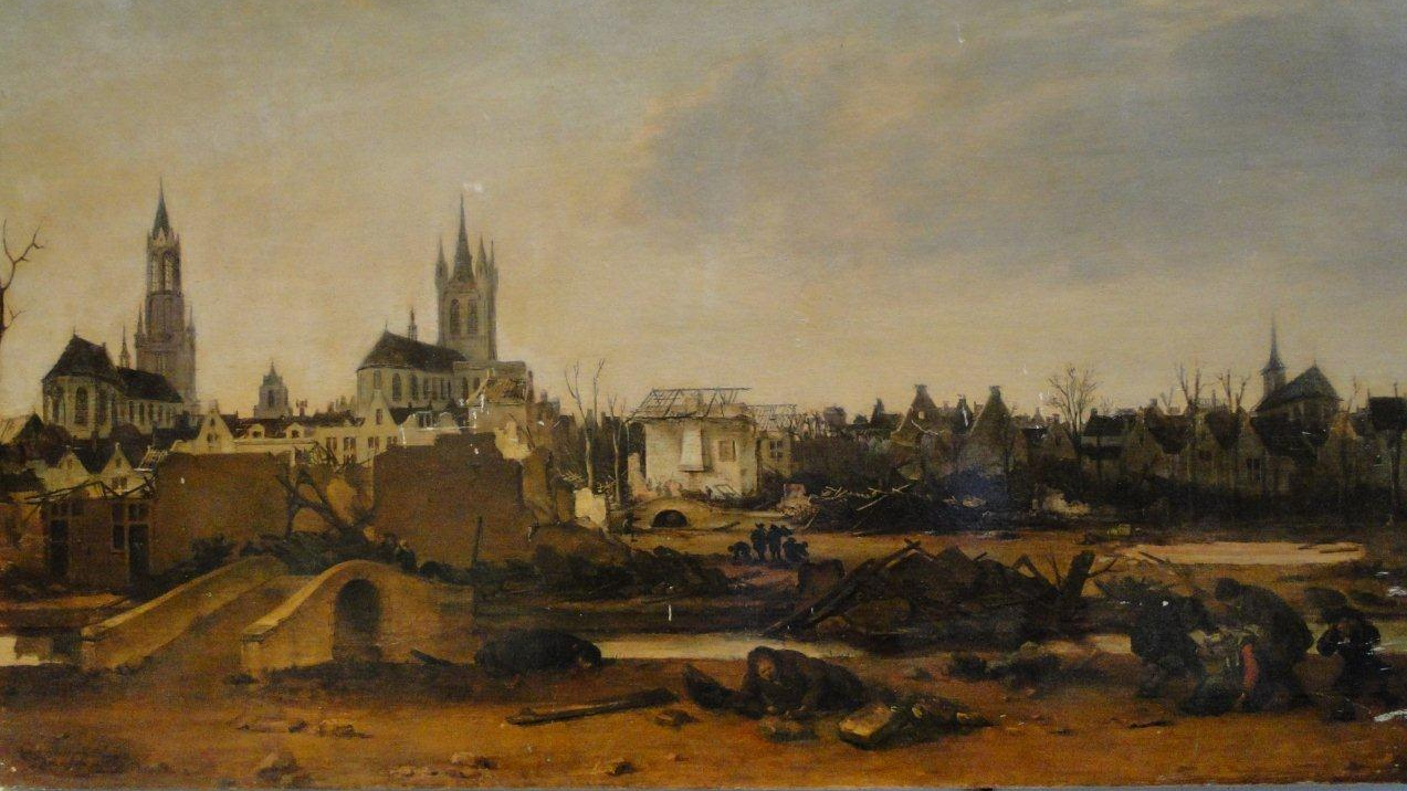 Эгберт ван дер Поэл. Дельфт после взрыва порохового склада. 1654