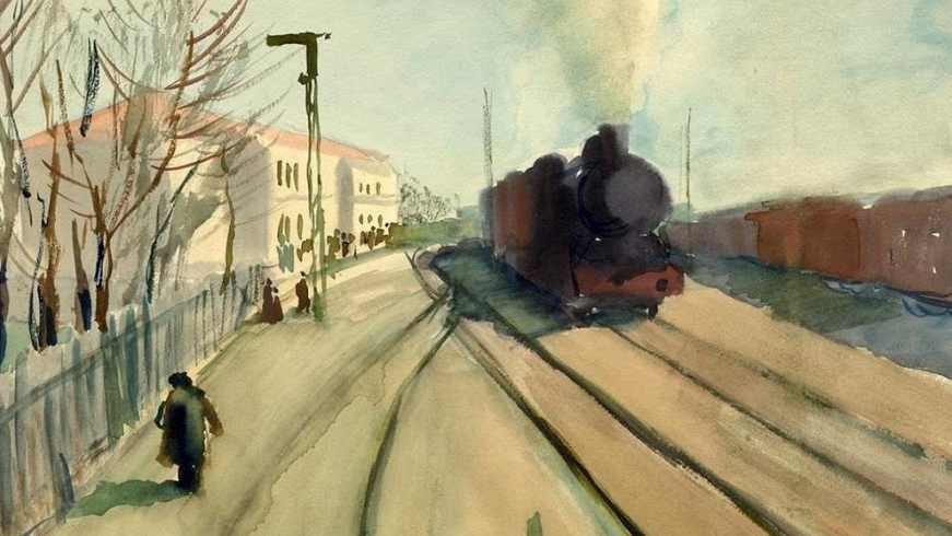 Михаил Куприянов. Прибытие поезда. 1933