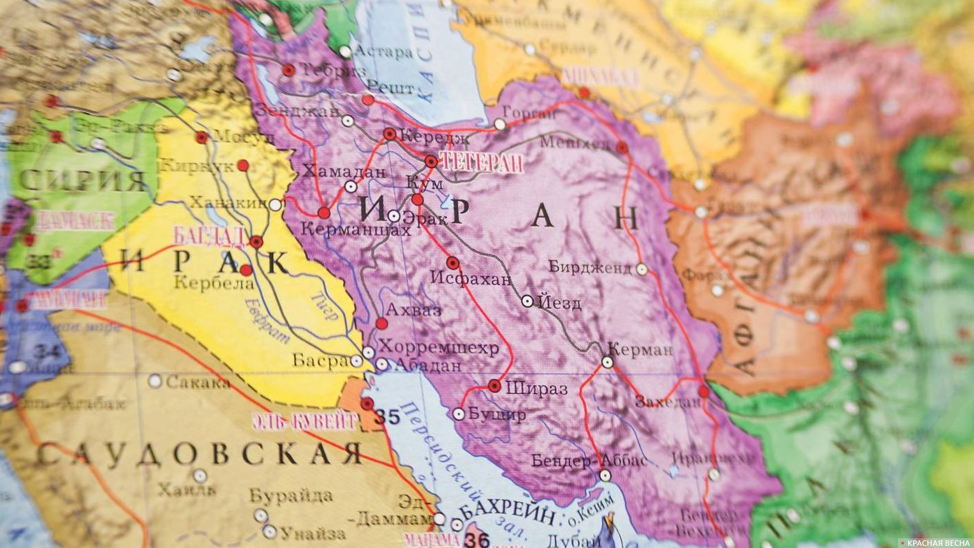 Иран, Ирак на карте мира