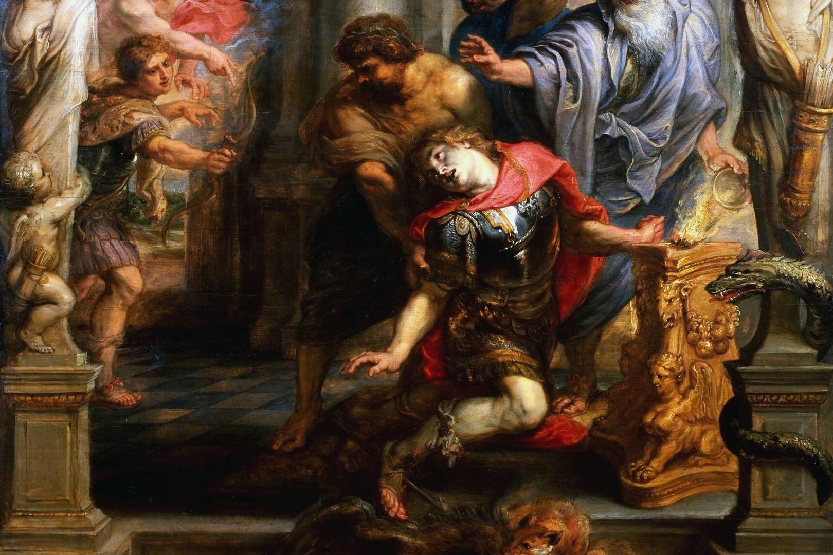 Питер Пауль Рубенс. Смерть Ахилла (фрагмент). 1630