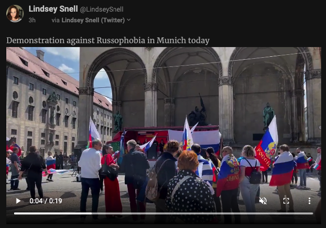 Акция против русофобии в Мюнхене, 9 мая 2022 года