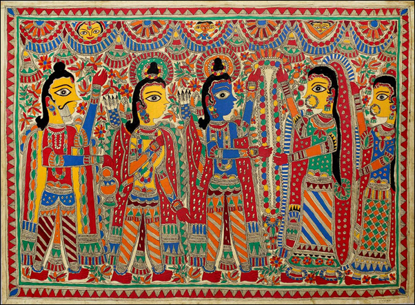 Роспись мадхубани. Индия. VIII-VII вв. до н.э.
