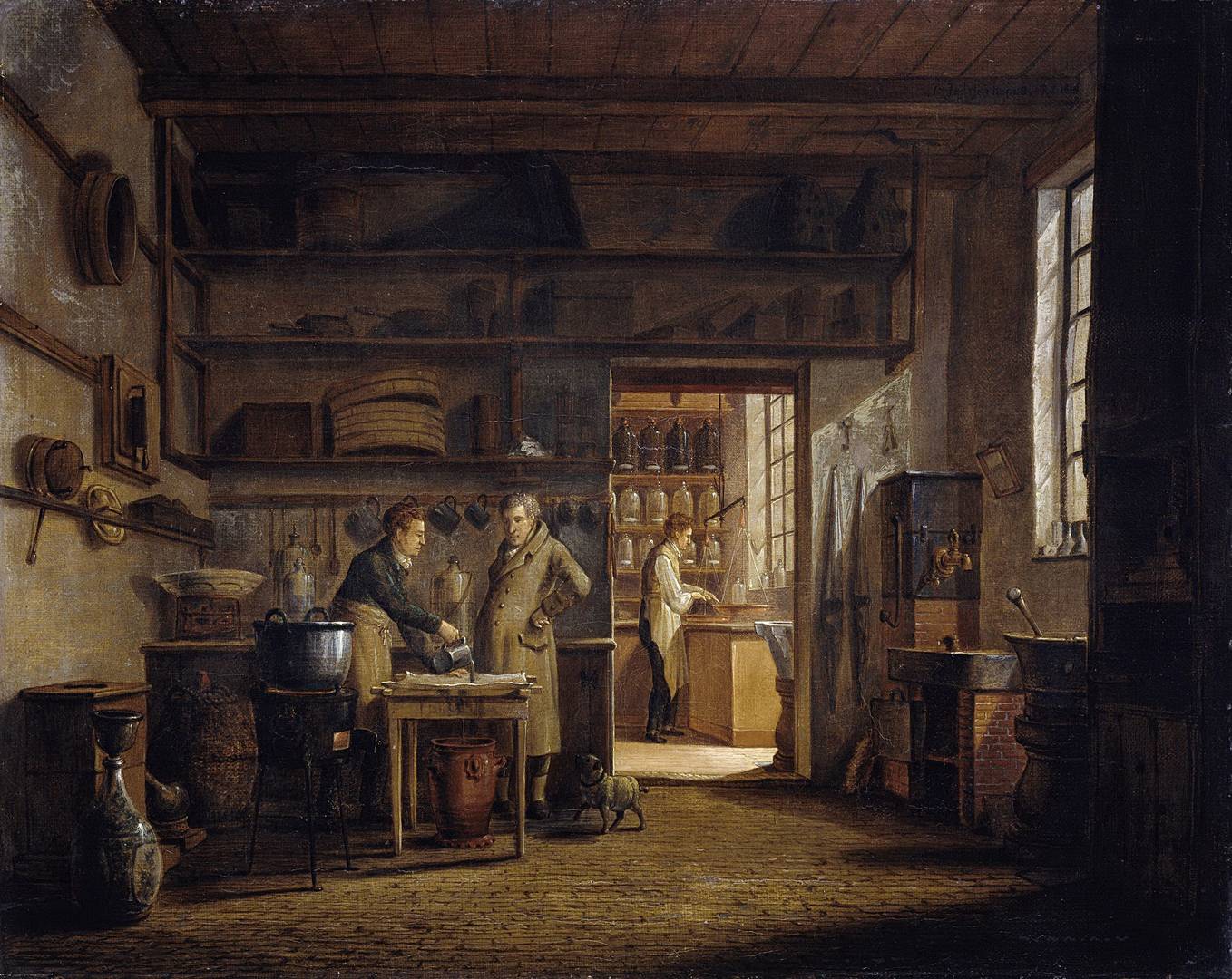 Йоханнес Йельгерхейс. Интерьер аптеки «Стокхейс» А. д’Айи. 1818