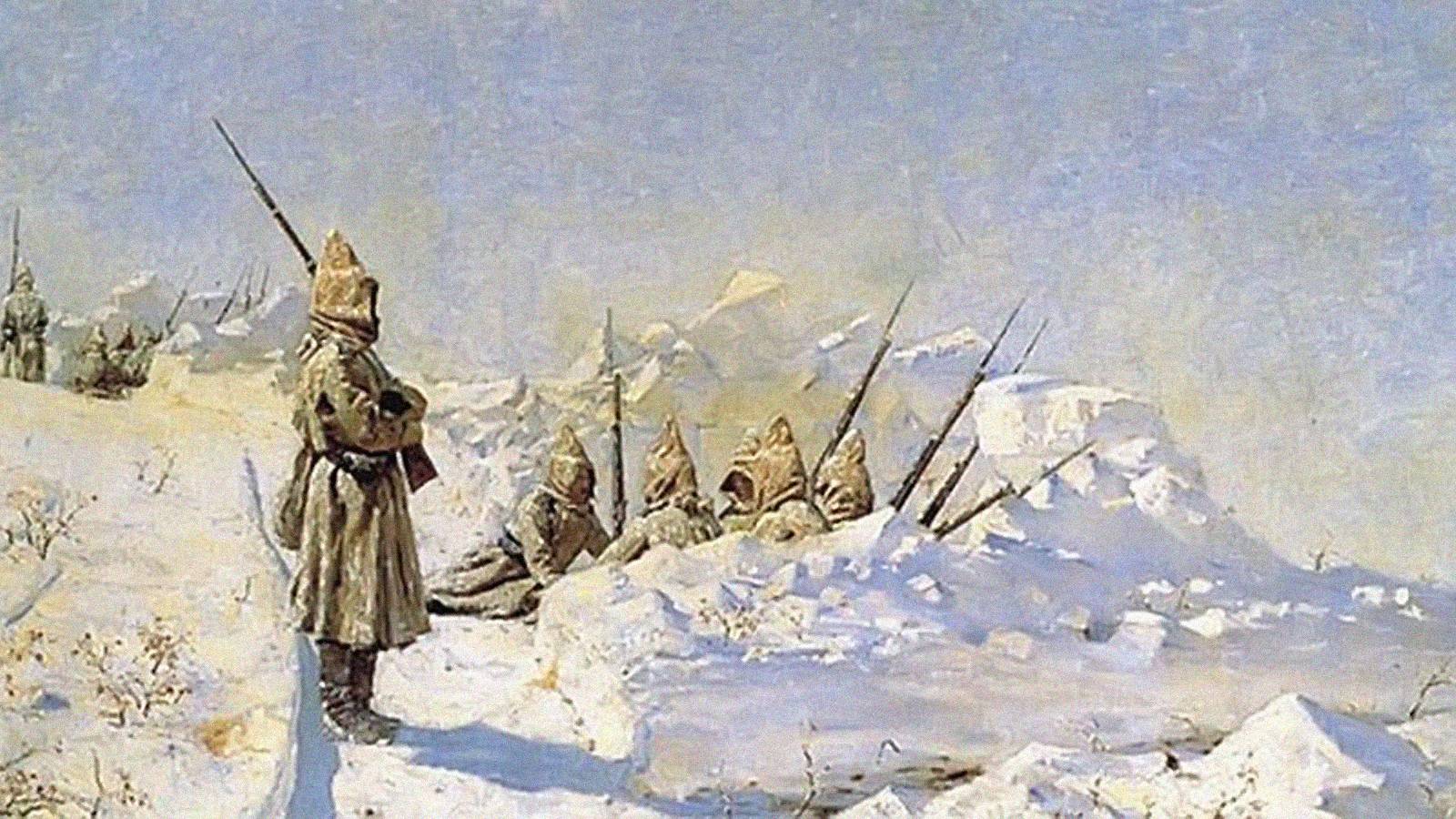 Василий Верещагин. Русские позиции на Шипке. 1878