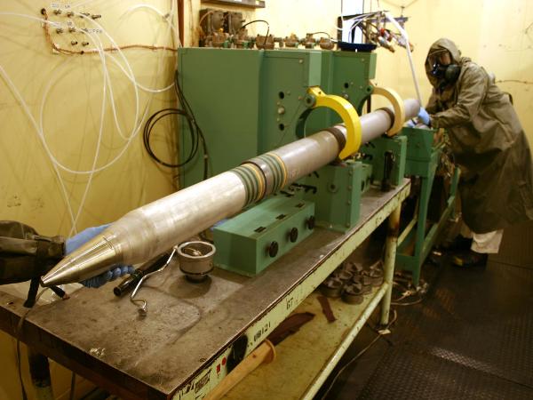Ракета m55 с боевым ОВ «Зарин». США.