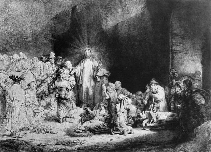 Рембрандт Харменс ван Рейн «Проповедующий Христос» («Лист в 100 гульденов»)