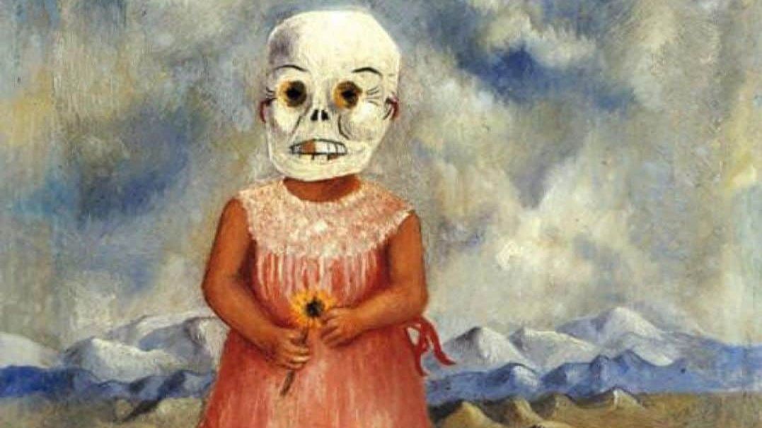 Фрида Кало. Девочка и маска смерти (фрагмент). 1938