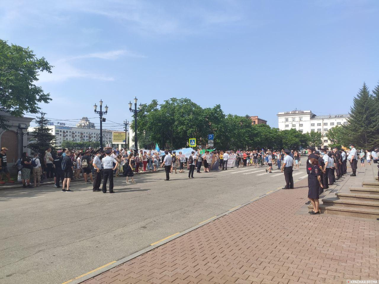 Протест на площади Ленина 16:45 18 июля