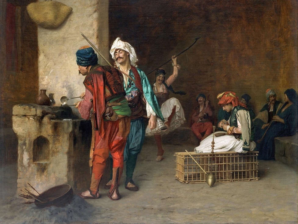 Жан-Леон Жером. Кафе в Каире (Отливка пуль, фрагмент). Около 1884