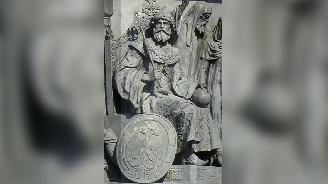 Иван III на Памятнике 1000-летие России в Великом Новгороде