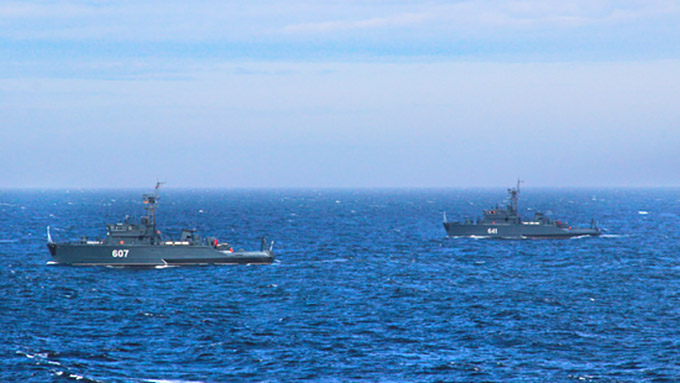 Корабли Кольской флотилии отработали учебно-боевые задачи в Баренцевом море