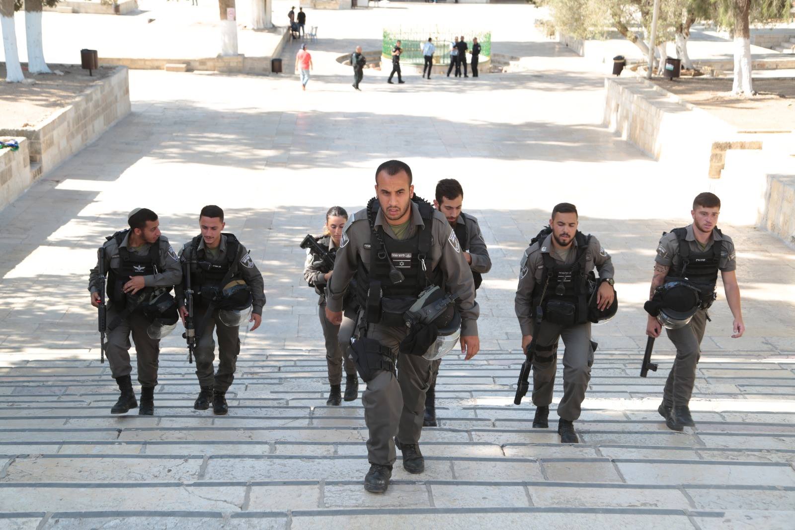 Израильская полиция на Храмовой горе в Иерусалиме