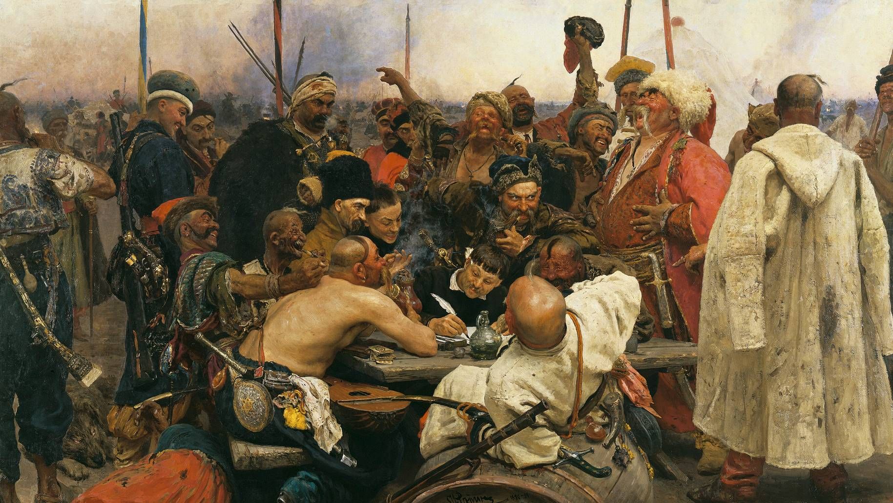 Илья Репин. Запорожцы, пишущие письмо турецкому султану. 1891