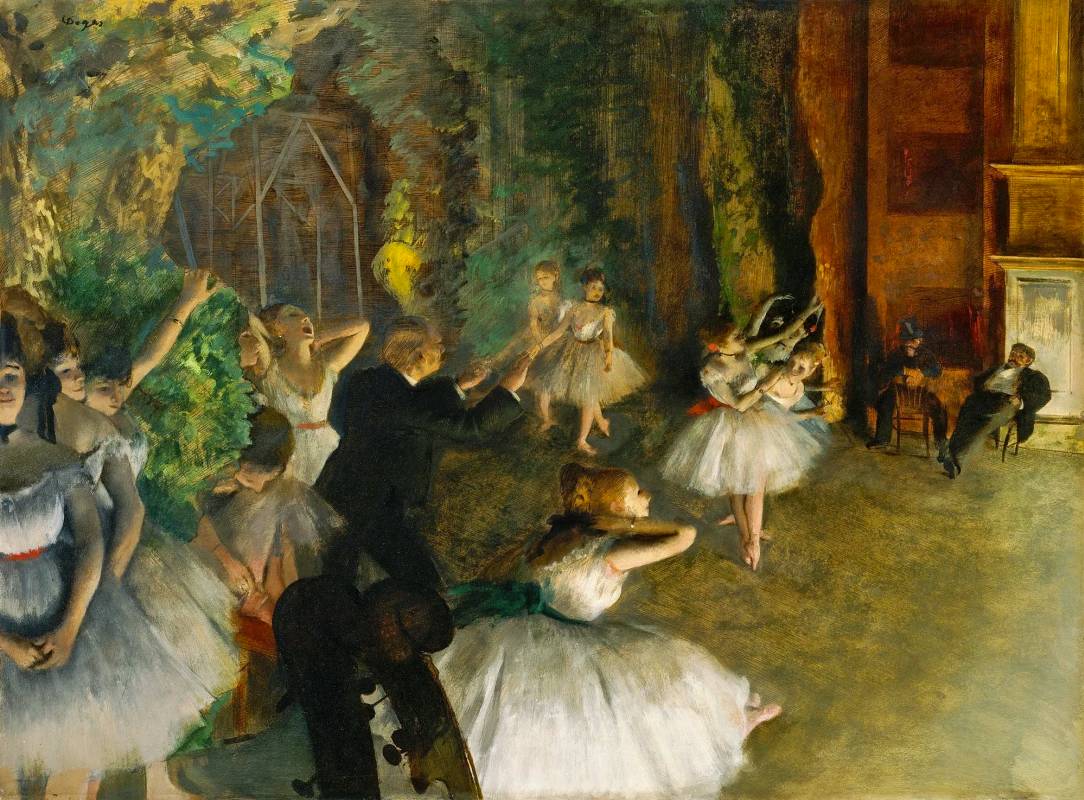 Эдгар Дега. Репетиция балета. 1874