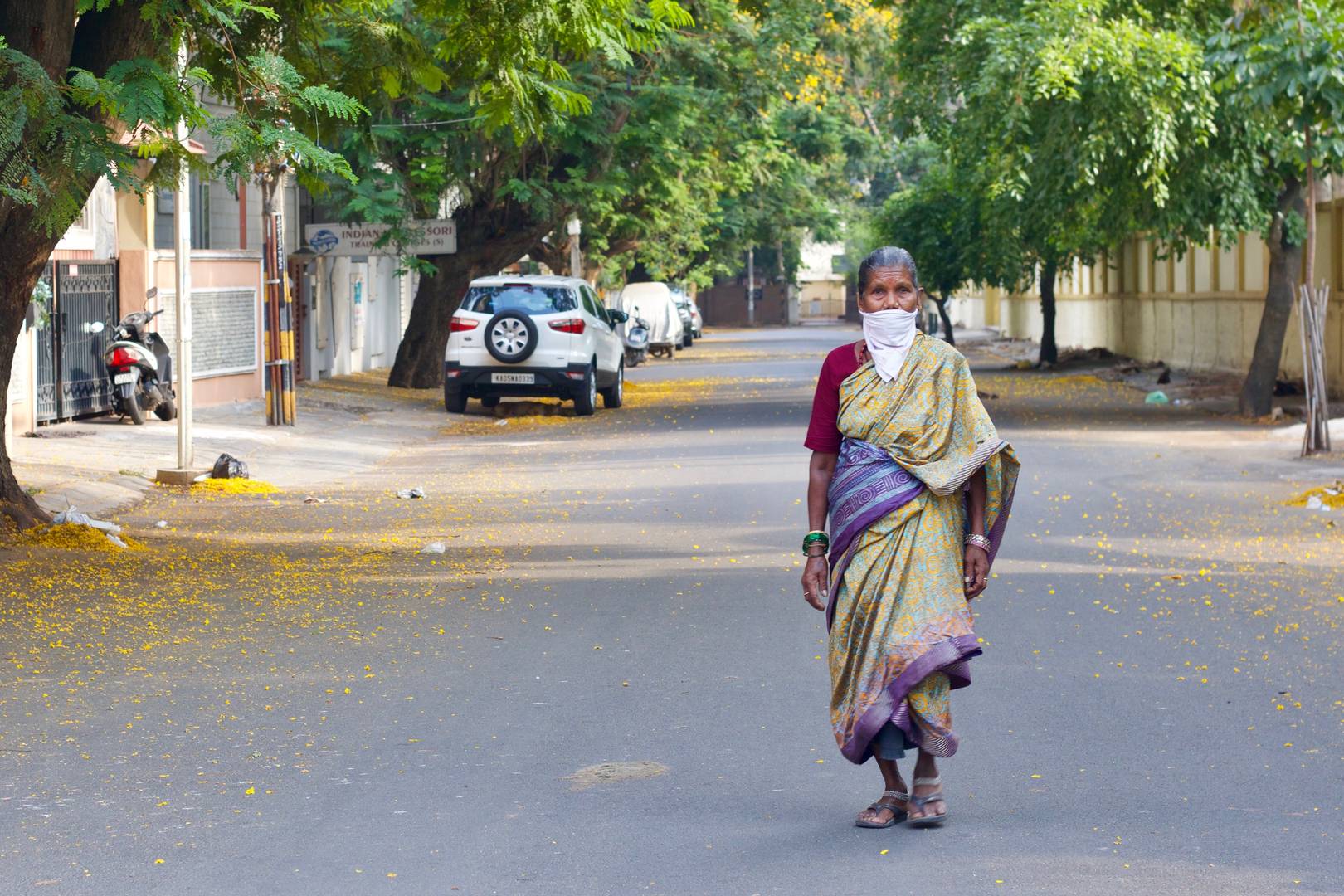 Женщина в маске. Индия