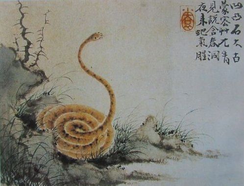 Хуа Янь (1682–1756). Змея среди камней