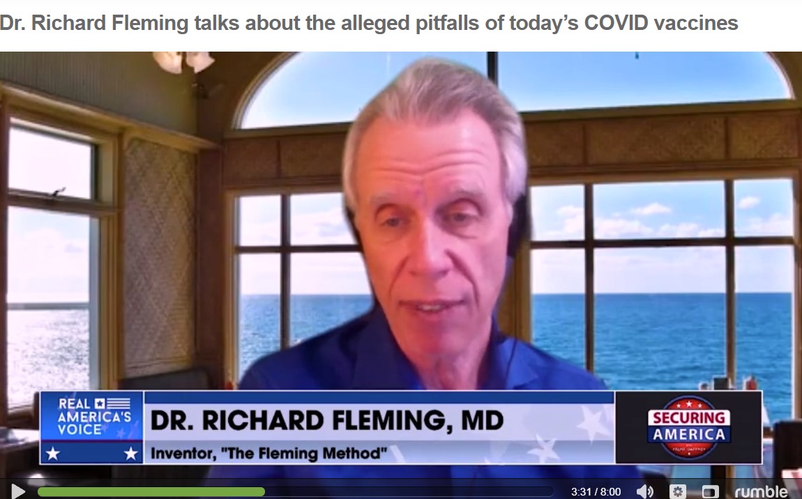 Доктор Ричард Флеминг. Цитата из видеоролика Securing America with Dr. Richard Fleming - 10.15.21 пользователя SecuringAmericaTV. rumble.com