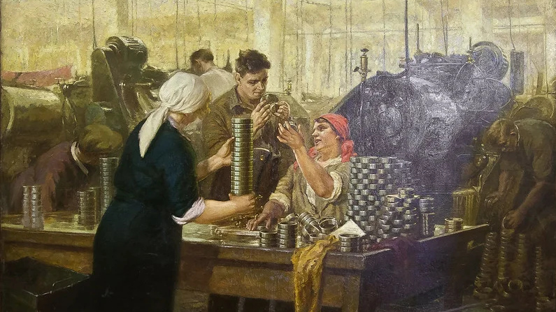Вера Орлова. Завод «Шарикоподшипник» (фрагмент). 1936-1937