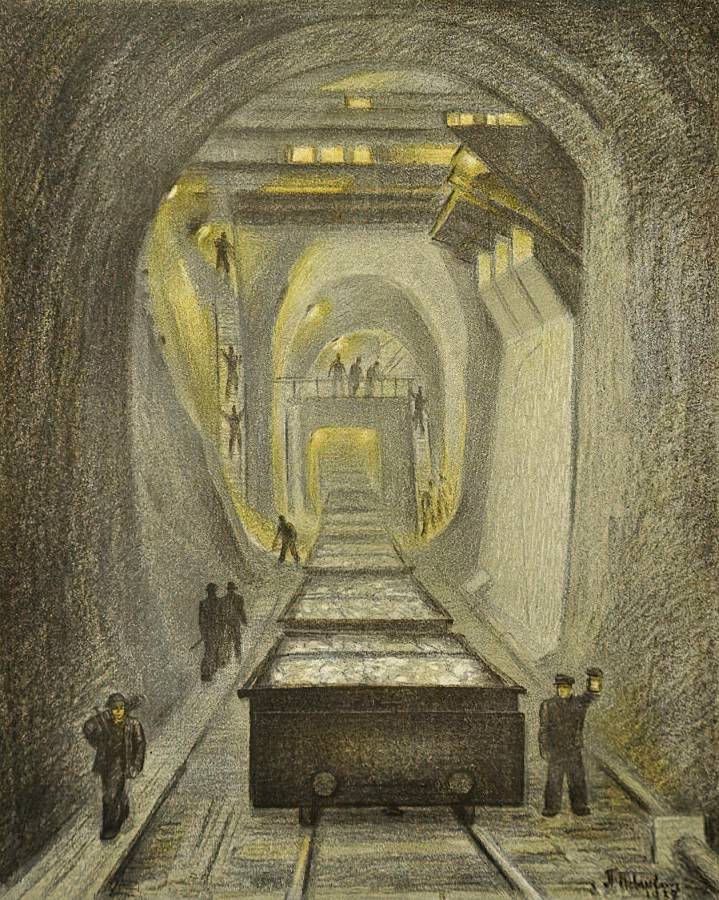 Пётр Новиков. Шахта. 1937