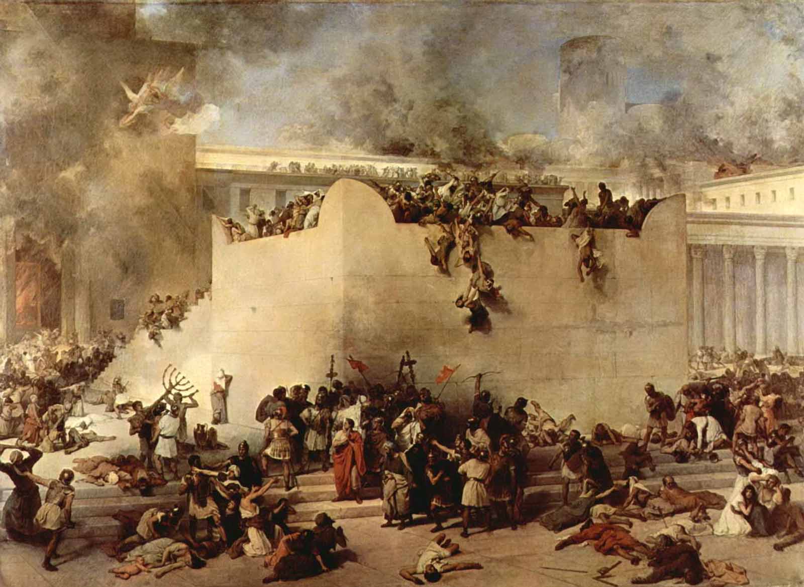 Францеско Хайес. Разрушение храма в Иерусалиме. 1867