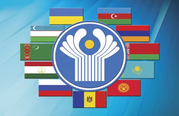 Флаги стран СНГ и логотип СНГ