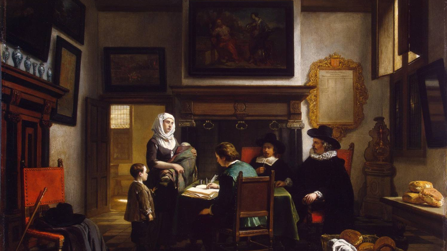 Хубертус ван Хове. Раздача милостыни в богадельни. XIX век