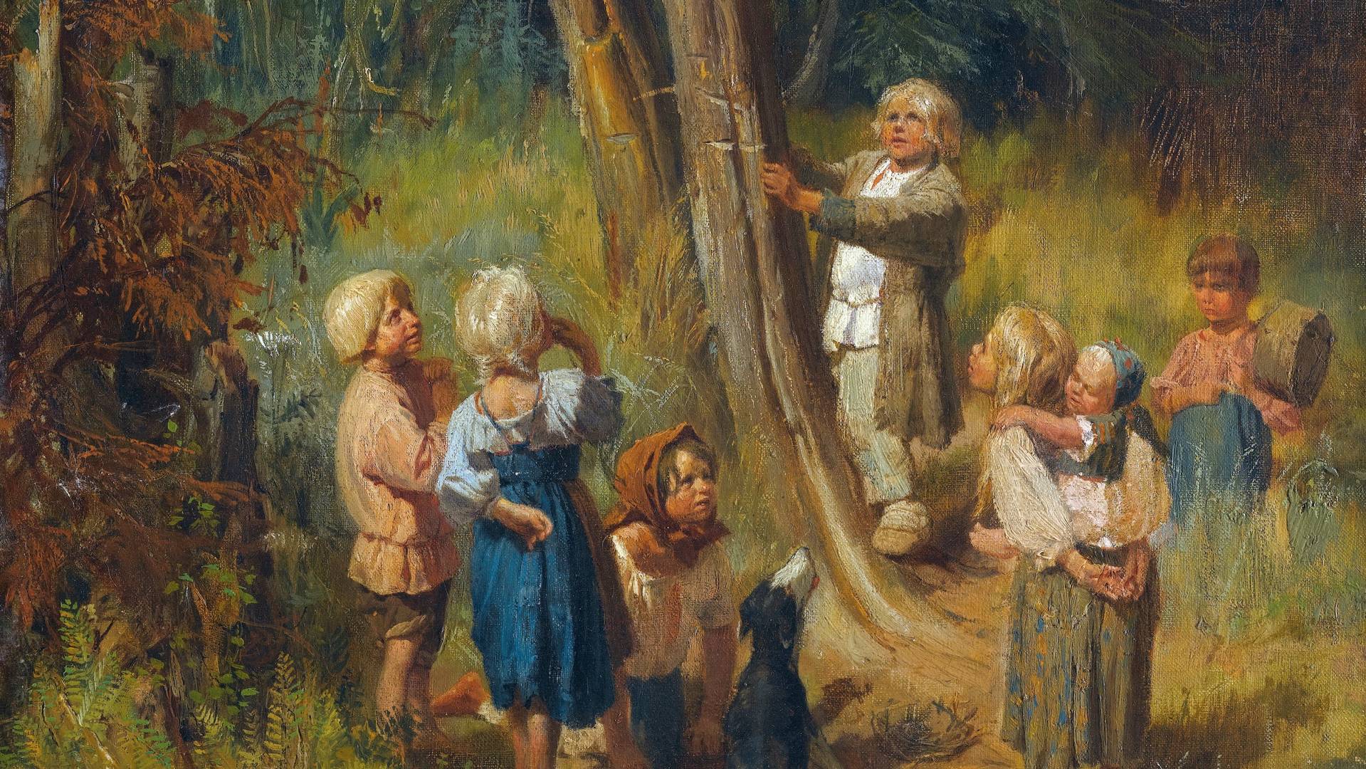Виктор Васнецов Дети в лесу (фрагмент). 1874 год